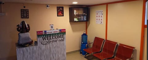 Front desk and patient reception area at Smile Works Kolathur